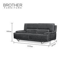 Design moderno novo modelo de luxo sofá de couro para dormir